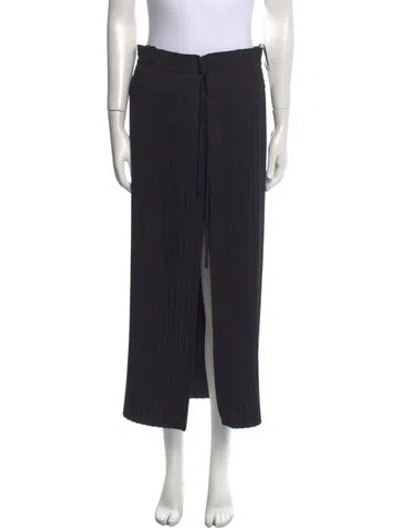 Pre-owned A.l.c Bow Accents Midi Length Skirt In Black