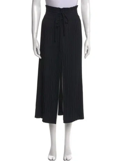 Pre-owned A.l.c Bow Accents Midi Length Skirt In Black