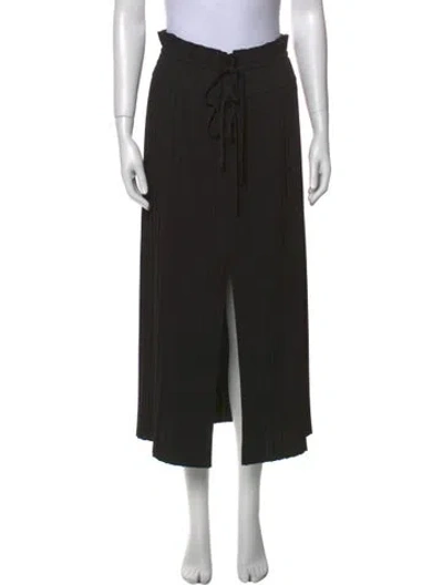 Pre-owned A.l.c Bow Accents Midi Length Skirt In Black