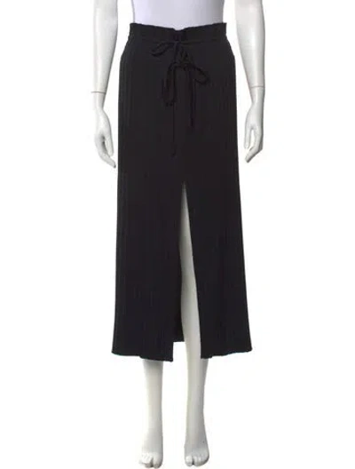 Pre-owned A.l.c Bow Accents Midi Length Skirt In Black