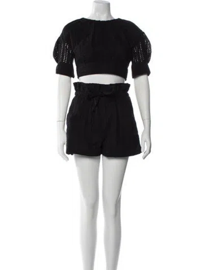 Pre-owned A.l.c Bow Accents Set In Black