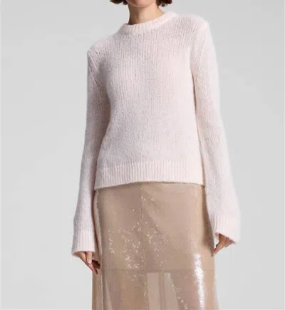 A.l.c Bowie Sheer Alpaca Crewneck Sweater In Light Pink In Purple