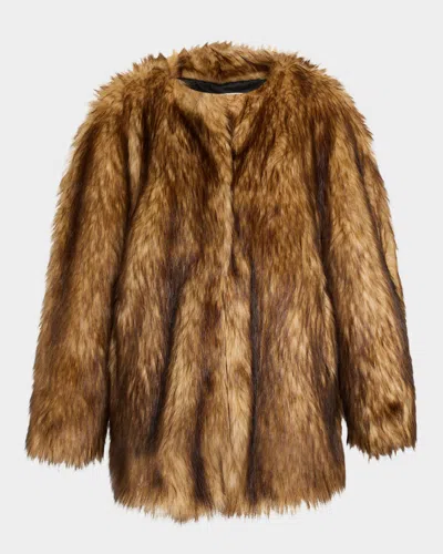 A.L.C BRIA FAUX FUR TOP COAT
