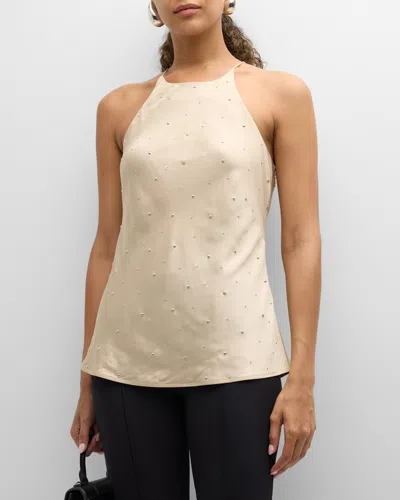 A.l.c Briar Embellished Satin Top In Champagne