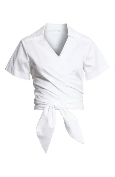 A.l.c . Brielle Tie Front Cotton Top In White