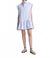 A.l.c Brock Cotton Mini Dress In Acqua In Blue