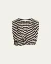 A.l.c Brooklyn Check Crop Top