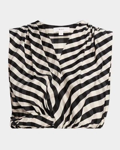 A.l.c Brooklyn Check Crop Top