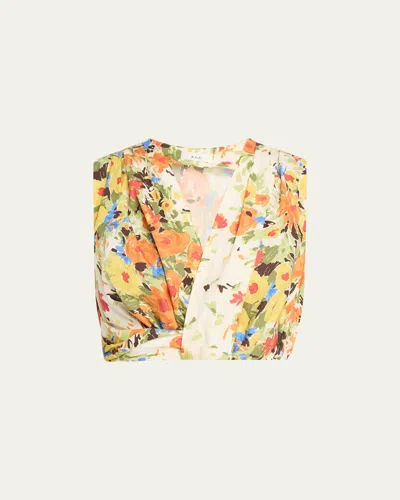 A.l.c Brooklyn Floral Crop Top In Multi