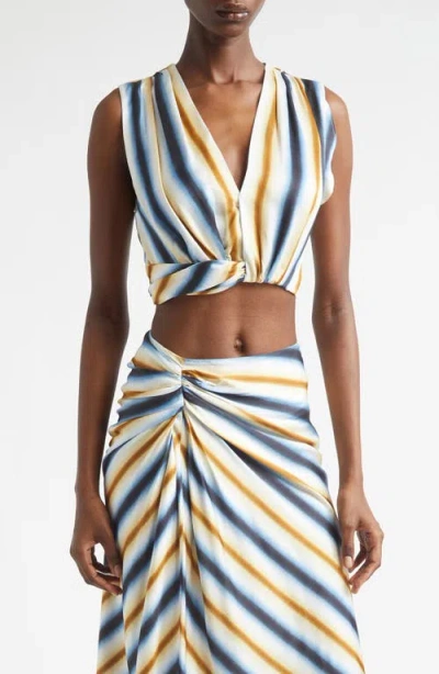 A.l.c . Brooklyn Stripe Crop Top In Multi