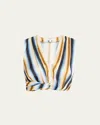 A.l.c . Brooklyn Stripe Crop Top In Multi