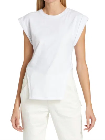 A.l.c Bryant Side Slit T-shirt In White