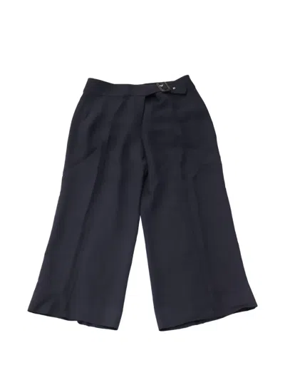 Pre-owned A.l.c Buckle High-waist Trousers In Blue