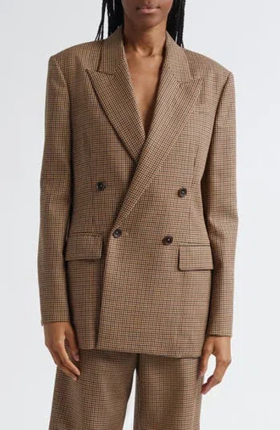A.L.C A.L.C. CALLA HOUNDSTOOTH WOOL DOUBLE BREASTED BLAZER