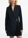 A.l.c Callen Pleated Blazer Mini Dress In Blue