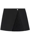 A.l.c Callen Pleated Mini Skirt In Black In Black