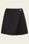 A.l.c Callen Pleated Mini Skirt In Black