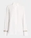 A.l.c Calvin Embellished Button-front Top In White