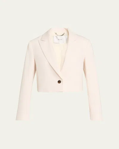 A.l.c Cam Cropped Single-breasted Jacket In Pink