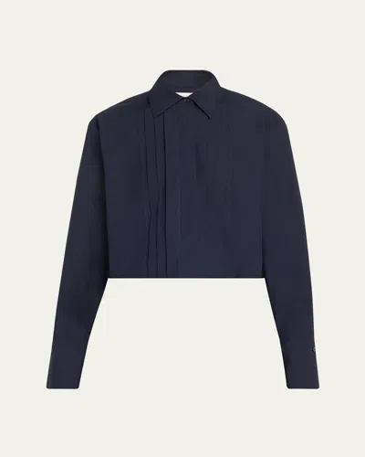 A.l.c Cam Pleated Long-sleeve Top In Maritime N