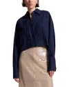 A.l.c Cam Cropped Tux Top In Navy Blue