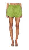 A.l.c A. L.c. Camden Drawstring Waist Shorts In Green