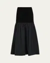 A.l.c Cami Merino Combo Maxi Skirt In Black