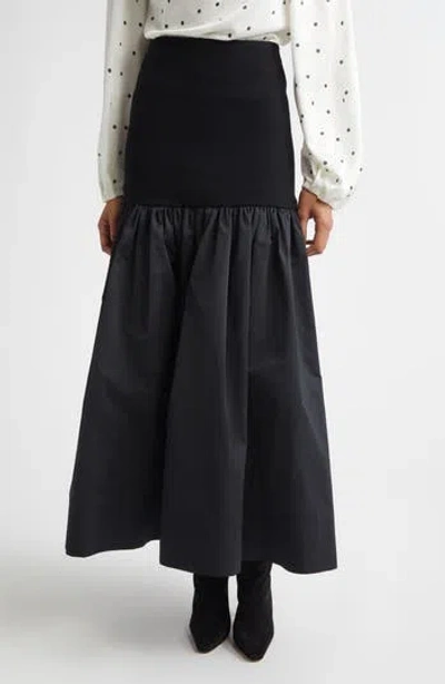 A.l.c . Cami Mixed Media Maxi Skirt In Black
