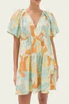 A.l.c Camila Tiered Printed Cotton-poplin Mini Dress