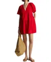 A.l.c . Camila Tiered Cotton Poplin Minidress In Multi
