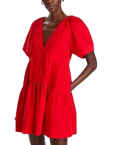 A.l.c Camila Tiered Dress In Rouge