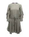 A.l.c Alc Cannon Striped Dress In Multicolor Silk In Grey