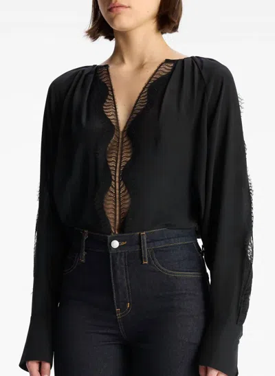 A.l.c Carlota Long Sleeve Top In Black