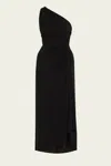 A.l.c Caroline Sleeveless One-shoulder Ruched Midi Dress