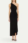 A.l.c Caroline One Shoulder Dress In Black In Black