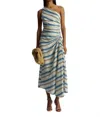 A.l.c Carolyn Stripe One-shoulder Maxi Dress In Multi