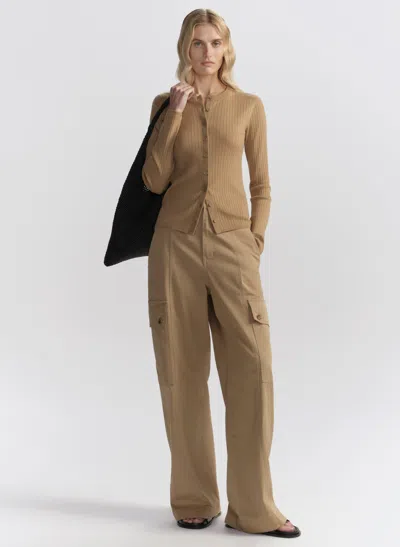 A.l.c Carter Cotton Cargo Pant In Brown