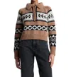A.l.c . Carter Merino Wool Blend Quarter Zip Pullover In Brown
