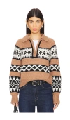 A.l.c . Carter Merino Wool Blend Quarter Zip Pullover In 카멜 Multi