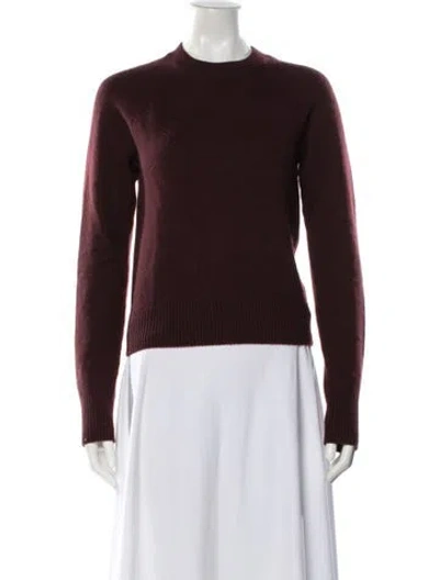 Pre-owned A.l.c Cashmere Crew Neck Sweater In Burgundy