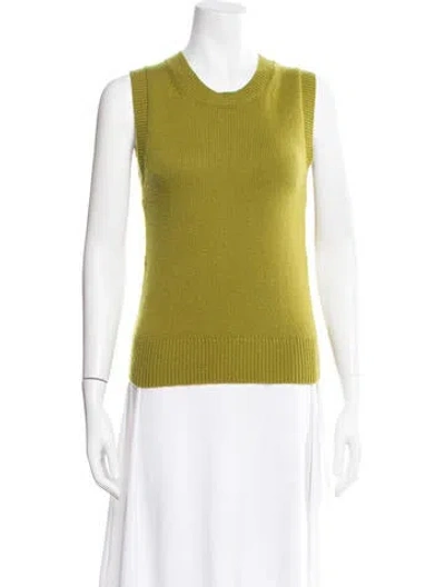 Pre-owned A.l.c Cashmere Crew Neck Top In Green