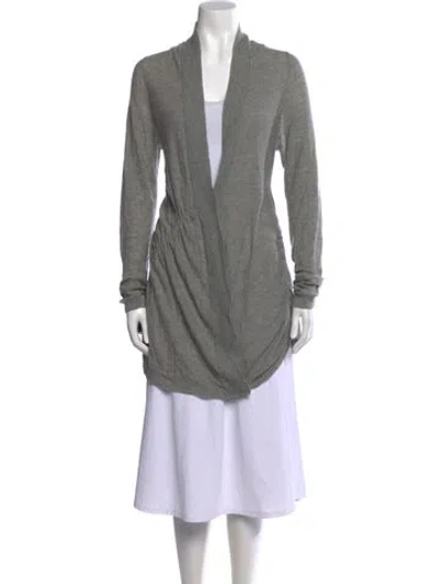 Pre-owned A.l.c Cashmere Open Front Sweater In Gray