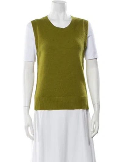 Pre-owned A.l.c Cashmere Scoop Neck Sweater W/ Tags In Green