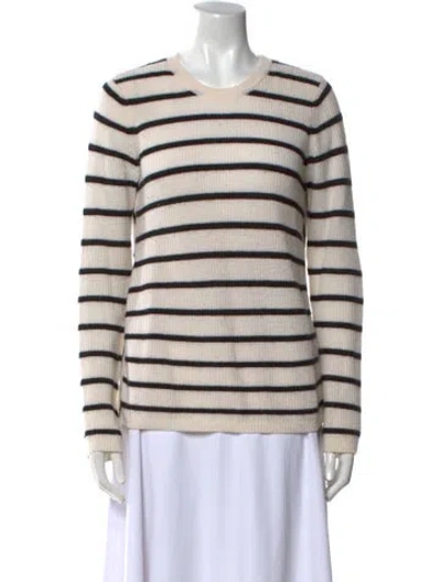 Pre-owned A.l.c Cashmere Striped Sweater In Neutral