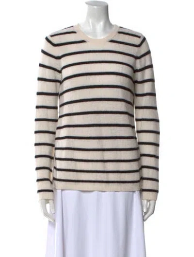 Pre-owned A.l.c Cashmere Striped Sweater In Neutral