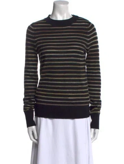 Pre-owned A.l.c Cashmere Striped Sweatshirt In Black