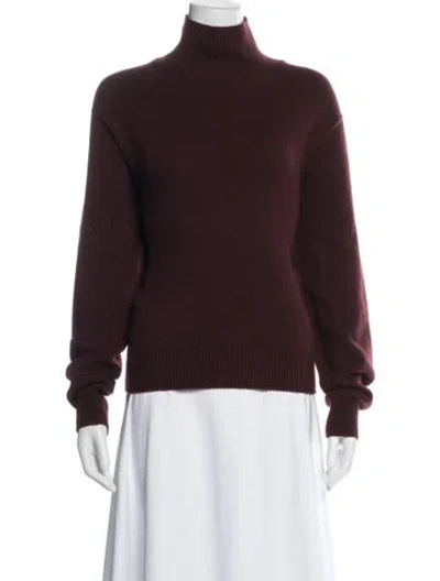 Pre-owned A.l.c Cashmere Turtleneck Sweater In Burgundy