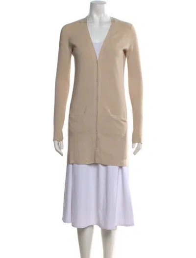 Pre-owned A.l.c Cashmere V-neck Sweater In Neutral