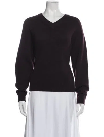 Pre-owned A.l.c Cashmere V-neck Sweater In Purple