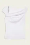 A.l.c Cece Off-shoulder Tee In White In White